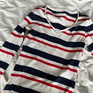 Long sleeves striped Tommy Hilfiger woman small t shirt